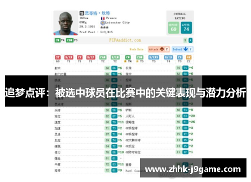 追梦点评：被选中球员在比赛中的关键表现与潜力分析